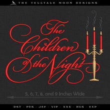  Embroidery Files: "The Children of the Night" in Five Sizes (5, 6, 7, 8, and 9 Inches)