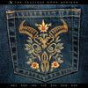 Embroidery: Ornate Goat Skull in Six Sizes - 4 to 9 Inches Tall