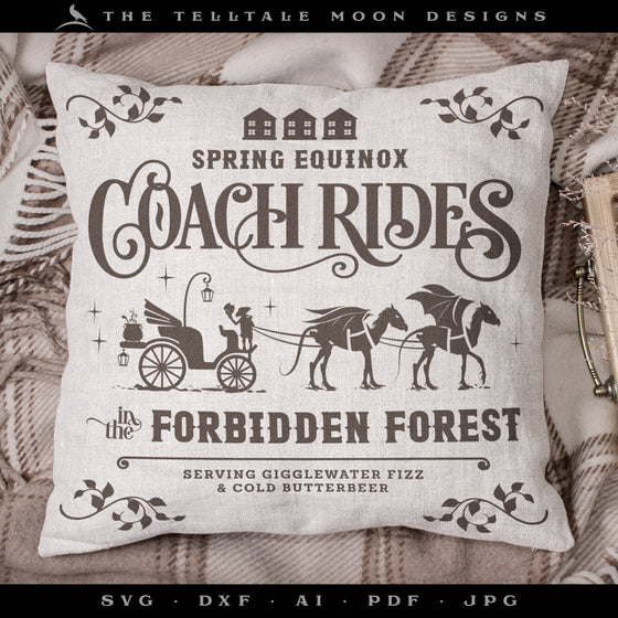 Art & Cut Files: "Equinox Coach Rides" Wizard-themed Sign