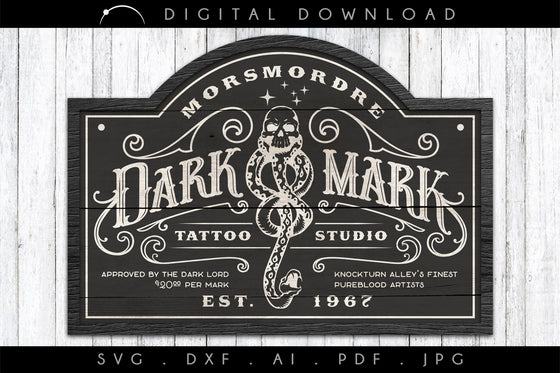 Art & Cut File Set: Our Complete Collection of Wizard Dark Tattoo Designs