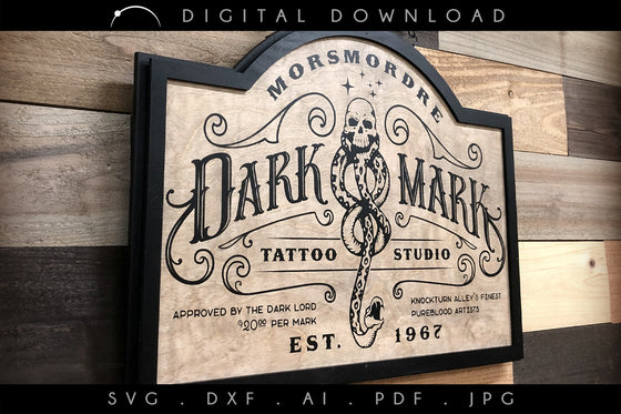 Art & Cut File Set: Our Complete Collection of Wizard Dark Tattoo Designs