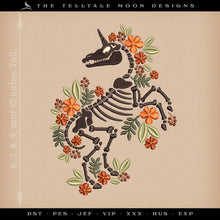  Embroidery: Set of Gothic-style "Unicorn Grave" Folk Damask Designs - Three Styles