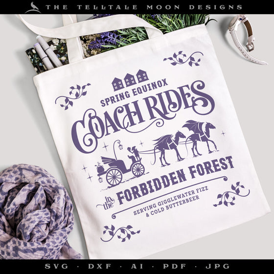 Art & Cut Files: "Equinox Coach Rides" Wizard-themed Sign