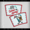 Embroidery: Retro Eggnog Drink Sleeve & Drink Coaster Set