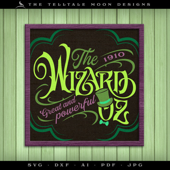 Art & Cut Files: "Great and Powerful Wizard" Emerald City Artwork