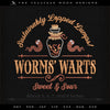 Embroidery: "Worms Warts" - Four Sizes 5 to 8 Inches Wide - Six Thread Colors