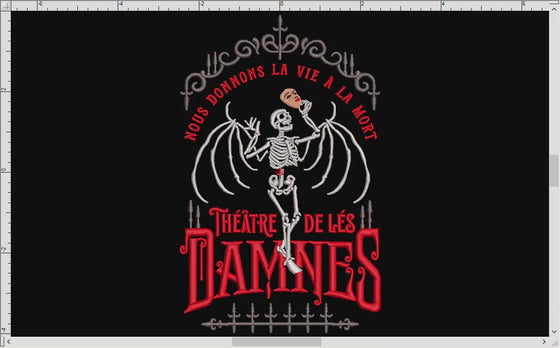 Embroidery: Theater of the Damned (Includes Several Variations Between 5 and 11 Inches)