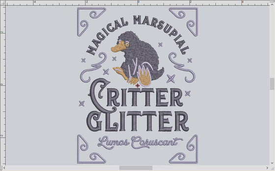 Embroidery: Magical Beast "Critter Glitter" Design Set (5, 6, 7, and 8 Inches)