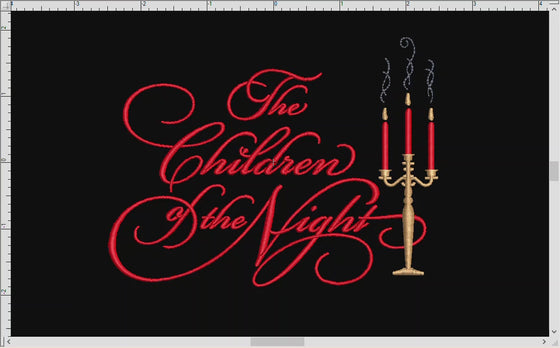 Embroidery Files: "The Children of the Night" in Five Sizes (5, 6, 7, 8, and 9 Inches)