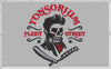 Machine Embroidery Files: "Fleet Street Tonsorium" Vintage Design (5, 6, and 7 Inches Square; Three Thread Colors)