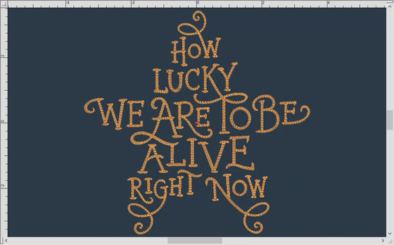Embroidery: Hamilton-inspired Quote, in Hand-lettered Sketch Stitch (5, 6, 7, 8, 9, 10, 11, and 12 Inches Tall, One Thread Color