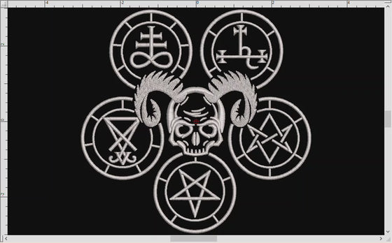 Embroidery Files: Witchcraft Sigil Design in Six Sizes Between 5 and 10 Inches