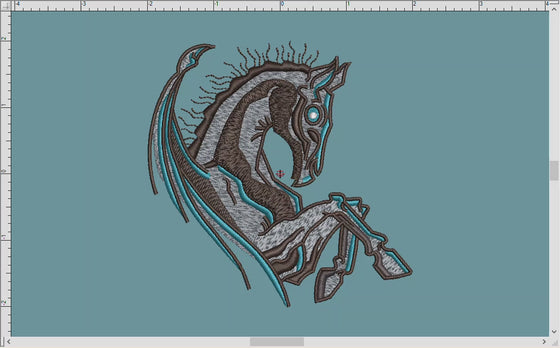 Embroidery Files: Magical Skeletal Horse in Three Sizes (4, 5, 6 Inches)