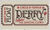 Embroidery: "Circus & Funfair" Horror Themed Ticket Set - 4, 6, 7, 10, and 12 Inches