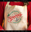 Embroidery: "Santa's Garage" Retro Style Christmas Sign (5 Colors; 4 Sizes Between 6.5 and 7.8 Inches Wide)