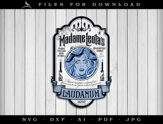 Art & Cut Files: Vintage Style Laudanum Label - Inspired by the Old Haunted Mansion