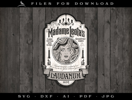 Art & Cut Files: Vintage Style Laudanum Label - Inspired by the Old Haunted Mansion