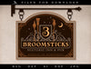 Art & Cut Files: SET of Magical Broomsticks Inn Designs