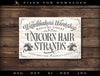 Art & Cut Files: Wandmaker's Unicorn Strands - Stencil Design - Two Versions