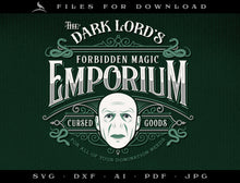  Art & Cut Files: Wizarding-themed "Dark Lord Emporium" Design