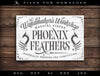 Art & Cut Files: Wandmaker's Phoenix Feathers - Stencil Design - Two Versions