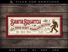  Art & Cut Files: "SantaSquatch" Clean Vector Sign Featuring Bigfoot as Santa!