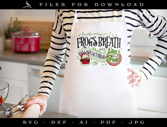 Art & Cut Files: Halloween Town "Frog's Breath" Label or Sign Design