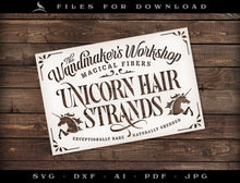  Art & Cut Files: Wandmaker's Unicorn Strands - Stencil Design - Two Versions