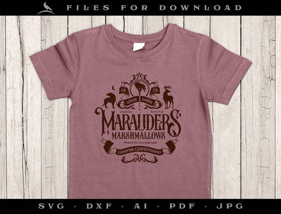 Art & Cut File Set: Wizard-themed Marauders Marshmallows Design