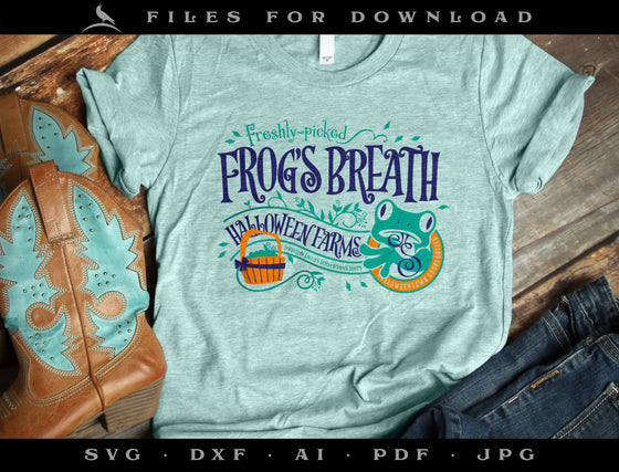 Art & Cut Files: Halloween Town "Frog's Breath" Label or Sign Design