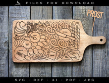  Etch Design for Oktoberfest-themed Cutting Board (Plus Food Pick Cutout)