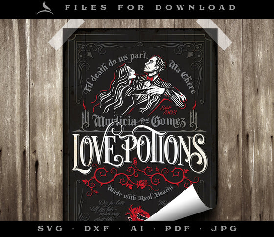 The Ultimate Gothic Romance  "Love Potions" Poster Artwork for Download