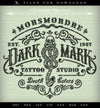 Machine Embroidery: Dark Mark Tattoo Stencil-style (7.75 Inches, One Color)