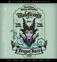  Machine Embroidery Set: Dark Fairy Dragon Tears