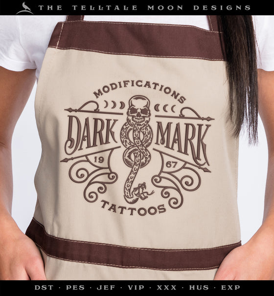 Machine Embroidery: Dark Mark Tattoo Sign (6.8, 7.8, and 8.9 Inches)